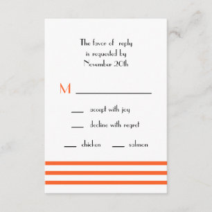 Tarjetas RSVP de bandas modernas (Naranja)