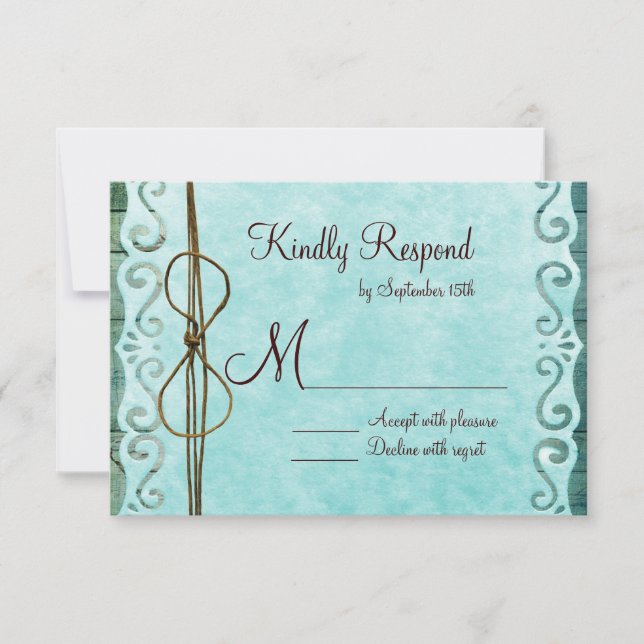 Tarjetas RSVP de Barn Wood de papel de cosecha Ver (Anverso)