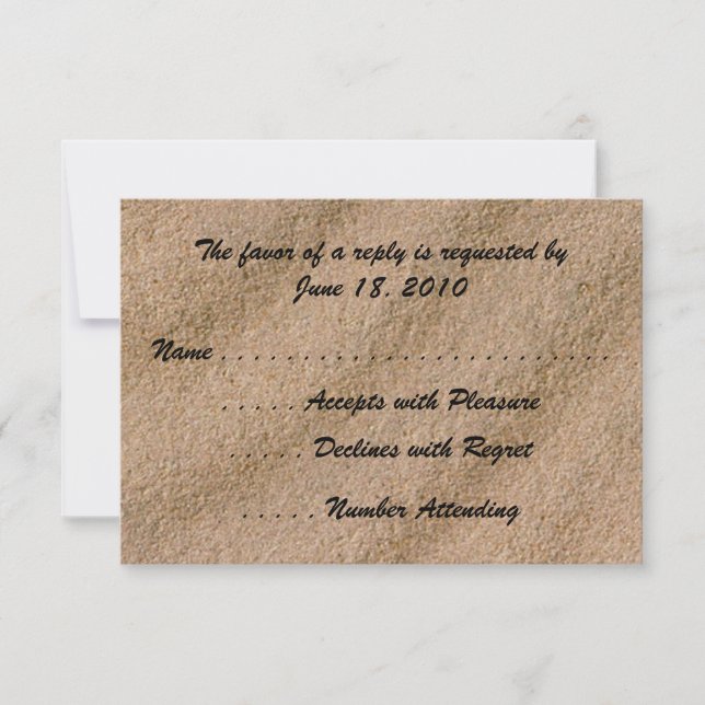 Tarjetas RSVP de Beach Serenity (Anverso)