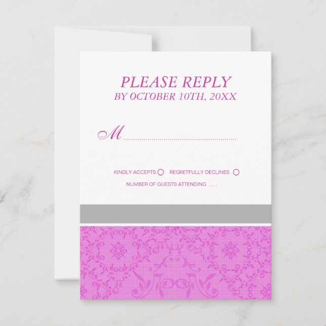 Tarjetas RSVP de boda (Anverso)