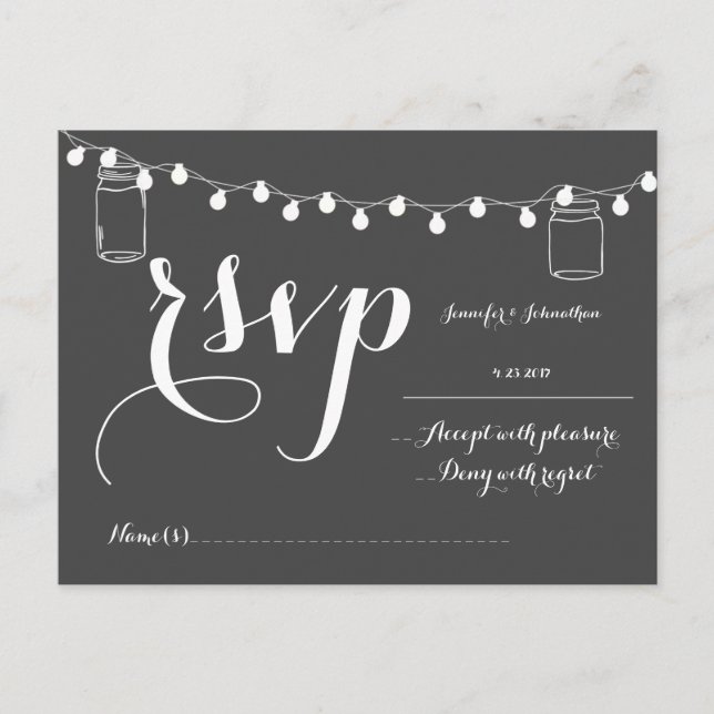 Tarjetas RSVP de boda (Anverso)