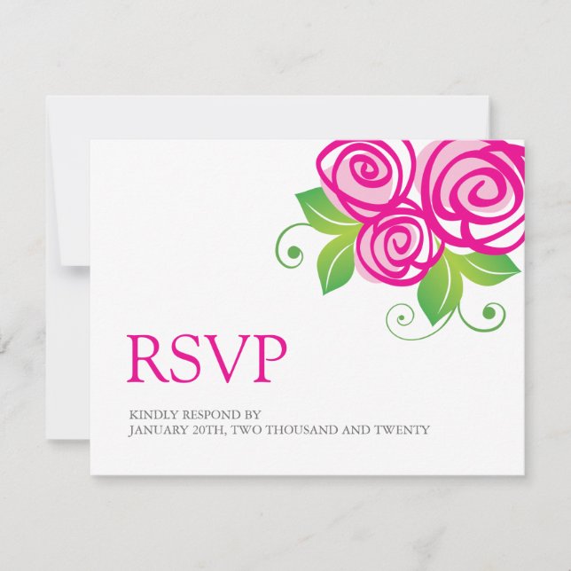 Tarjetas RSVP de boda (Anverso)