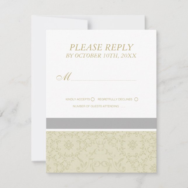 Tarjetas RSVP de boda (Anverso)