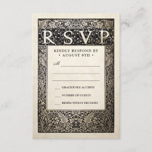 Tarjetas RSVP de boda   Colección Champagne Ivy