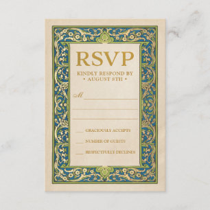 Tarjetas RSVP de boda   Colección de jardines ilum