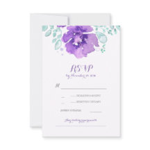 tarjetas RSVP de boda de acuarela floral