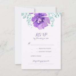 tarjetas RSVP de boda de acuarela floral