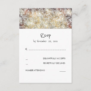 Tarjetas RSVP de boda de aliento de bebé rústico