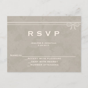 Tarjetas RSVP de boda de arco rústico