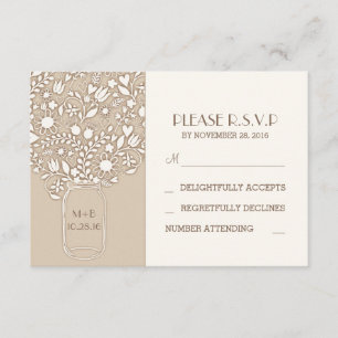 tarjetas RSVP de boda de carabina