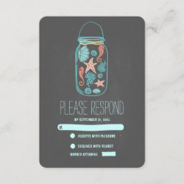 tarjetas RSVP de boda de casamiento de masón en la