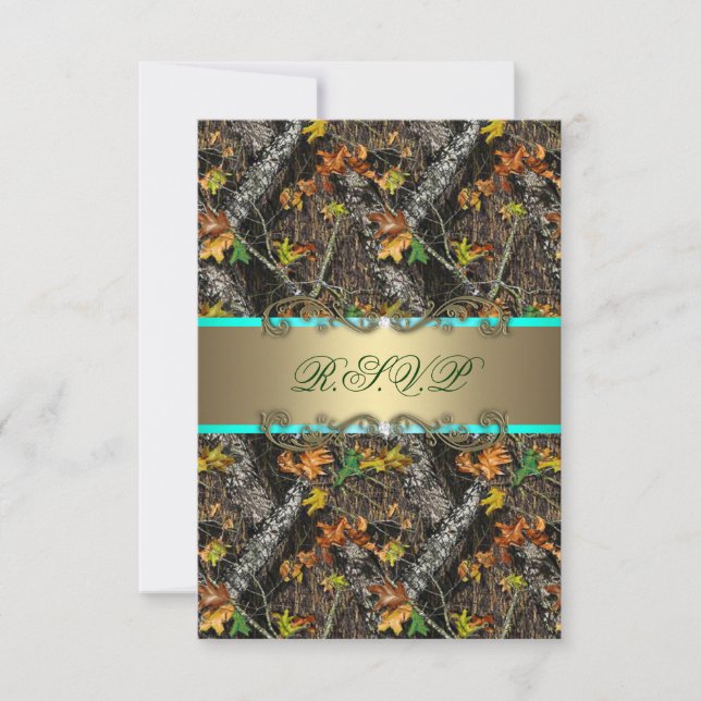 Tarjetas RSVP de boda de casamiento formal de ment (Anverso)