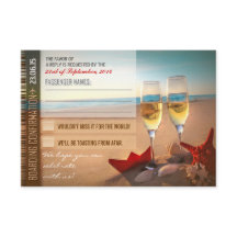 tarjetas RSVP de boda de confirmación de embarque 