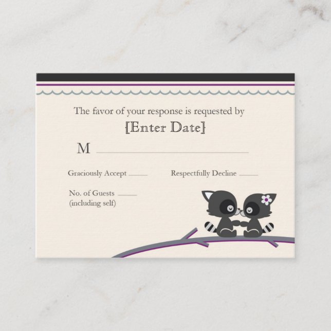 Tarjetas RSVP de Boda de Coon (Anverso)