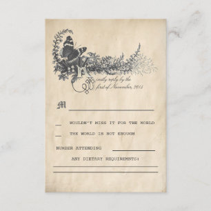 Tarjetas RSVP de boda de cuento de hadas