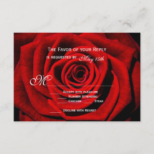 Tarjetas RSVP de boda de El día de San Valentín de