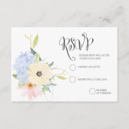 Tarjetas RSVP de boda de floral de primavera