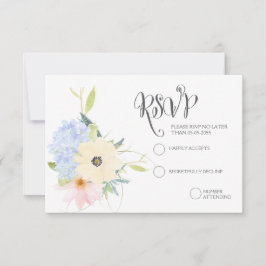 Tarjetas RSVP de boda de floral de primavera