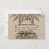 Tarjetas RSVP de boda de hojas de eucalipto rústic