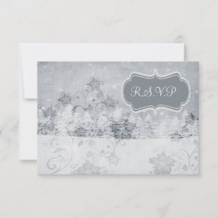 tarjetas rsvp de boda de invierno estándar 3.5 x 5