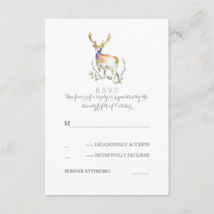 Tarjetas RSVP de boda de las Antillas de venado de