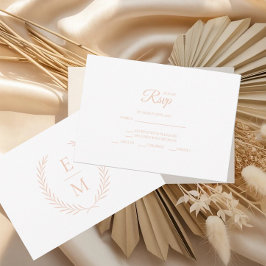 Tarjetas RSVP de Boda de Laurel minimalista