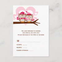 Tarjetas RSVP de Boda de Lechuzas de Invierno