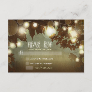 tarjetas RSVP de boda de linternas nocturnas