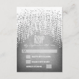 tarjetas RSVP de boda de luces de cadena de purpur