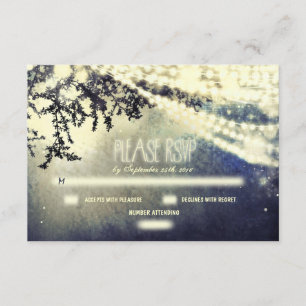 tarjetas RSVP de boda de luces nocturnas
