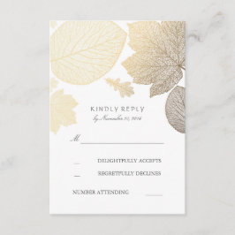 Tarjetas RSVP de Boda de Oro
