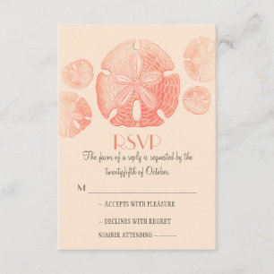 Tarjetas RSVP de boda de playa Sand$