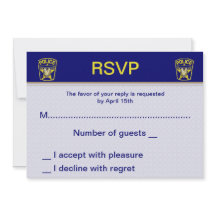 Tarjetas RSVP de boda de policías