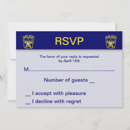 Tarjetas RSVP de boda de policías