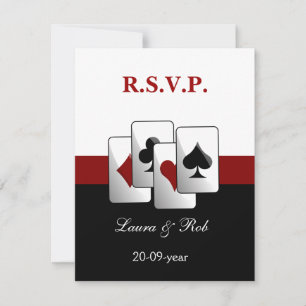 Tarjetas rsvp de boda de Vegas
