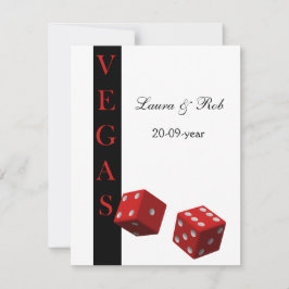 Tarjetas rsvp de boda de Vegas
