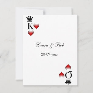 Tarjetas rsvp de boda de Vegas
