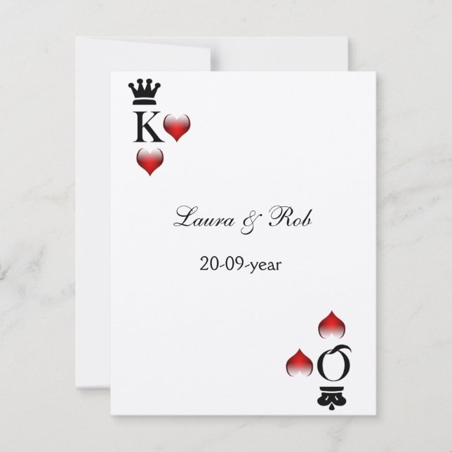 Tarjetas rsvp de boda de Vegas (Anverso)