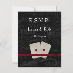 Tarjetas rsvp de boda de Vegas