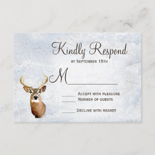 Tarjetas RSVP de Boda de venado de caza de camo de