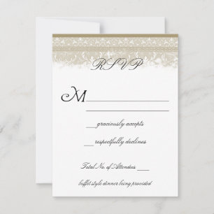 Tarjetas RSVP de Boda de Vintage Elegance