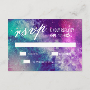 Tarjetas RSVP de Boda del personalizado Pastel Gal