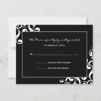 Tarjetas RSVP de boda elegante