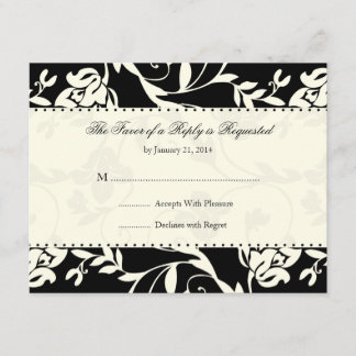 Tarjetas RSVP de boda elegante