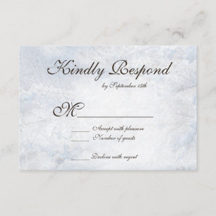 Tarjetas RSVP de Boda Elegante Camo de Nieve de In