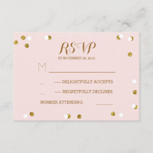 Tarjetas RSVP de boda elegantes para el confetti d