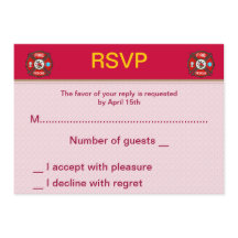 Tarjetas RSVP de boda EMT de rescate contra incend