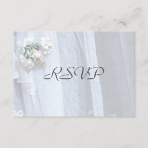 Tarjetas RSVP de boda, encaje vintage