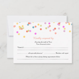 Tarjetas RSVP de boda festiva moderna