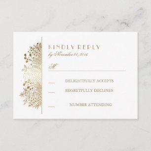 Tarjetas RSVP de Boda Floral en el aliento del beb